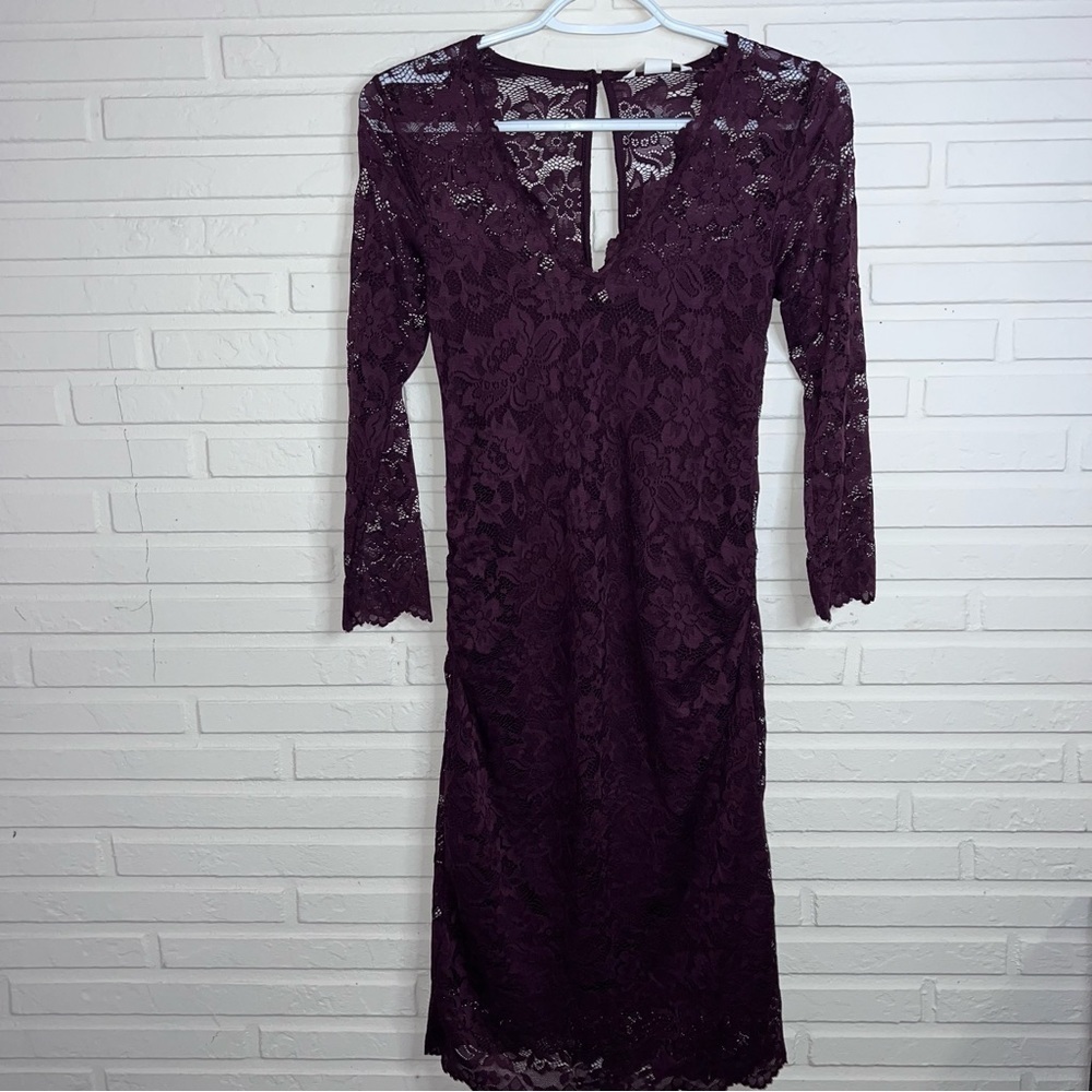 H&M Mama Wine Maternity Lace bodycon dress, Women’s Size Extra Small